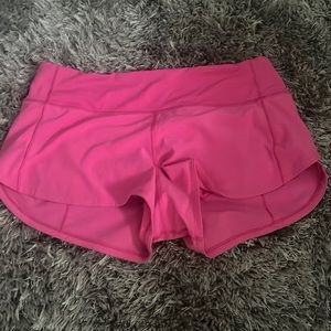 Sonic Pink Lululemon Speed Up Shorts Size 6
